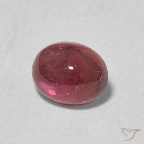 1.21 ct Red Tourmaline Stone, Natural Tourmaline in Oval Cabochon Shape for Sale