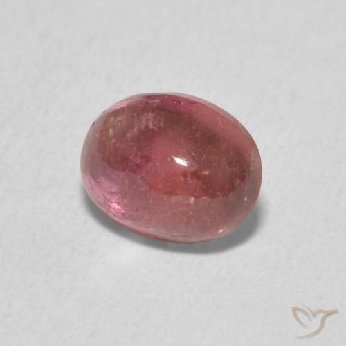 1.37 ct Pink Tourmaline Stone, Natural Tourmaline in Oval Cabochon Shape for Sale