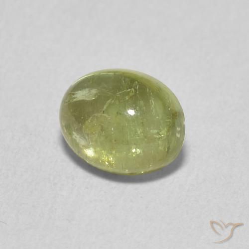 1.20 ct Green Tourmaline Stone, Natural Tourmaline in Oval Cabochon Shape for Sale