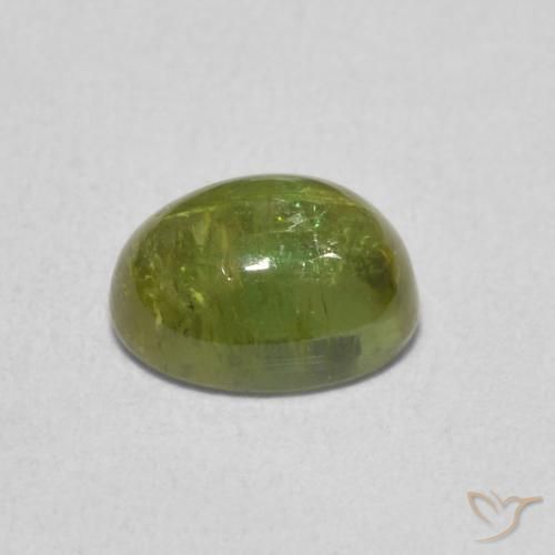 Tourmaline Gemstone in 7.3 x 5.8 mm Size for Sale, Tourmaline Stone in Light Forest Green Color