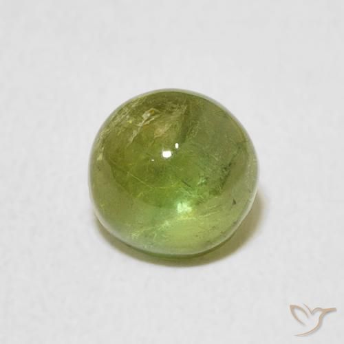 1.24ct Natural Light Green Tourmaline, Round, Transparent
