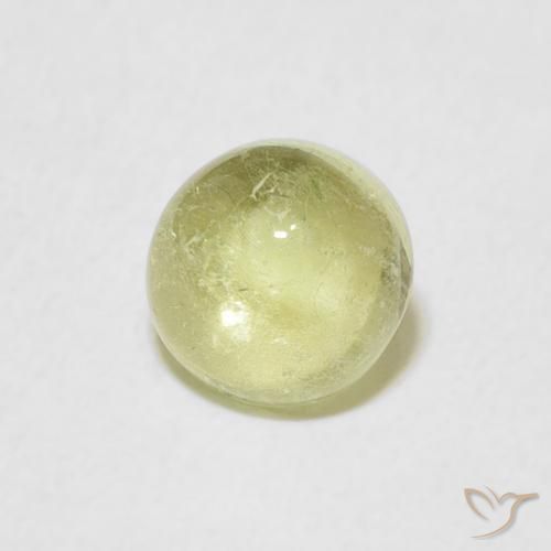 1.06 ct Green Tourmaline Stone, Natural Tourmaline in Round Cabochon Shape for Sale
