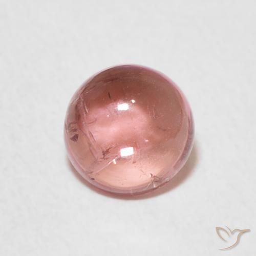 0.77ct Natural Orange Pink Tourmaline, Round, Transparent