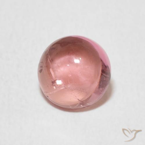 0.77 ct Pink Tourmaline Stone, Natural Tourmaline in Round Cabochon Shape for Sale