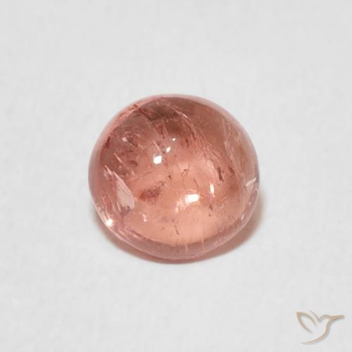 0.93ct Natural Pink Orange Tourmaline, Round, Transparent