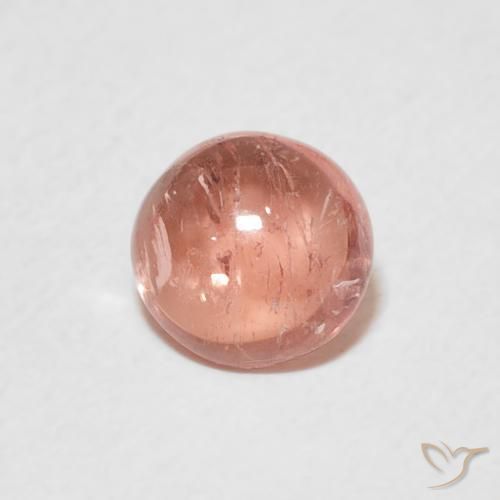 0.93 ct Pink Tourmaline Stone, Natural Tourmaline in Round Cabochon Shape for Sale