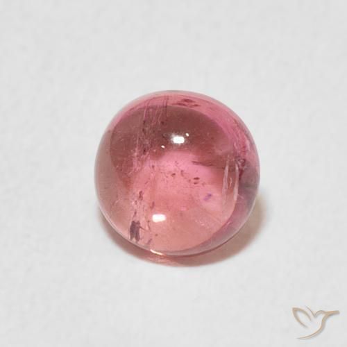 1.06 ct Pink Tourmaline Stone, Natural Tourmaline in Round Cabochon Shape for Sale