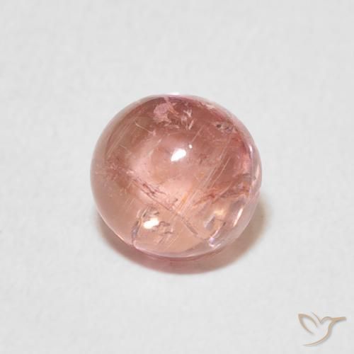 1.29 ct Pink Tourmaline Stone, Natural Tourmaline in Round Cabochon Shape for Sale