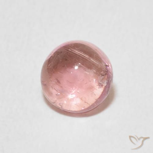 1.02 ct Pink Tourmaline Stone, Natural Tourmaline in Round Cabochon Shape for Sale