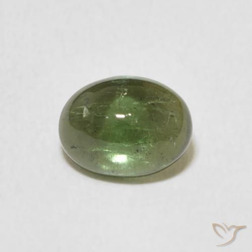 1.27ct Natural Medium Green Tourmaline, Oval, Transparent