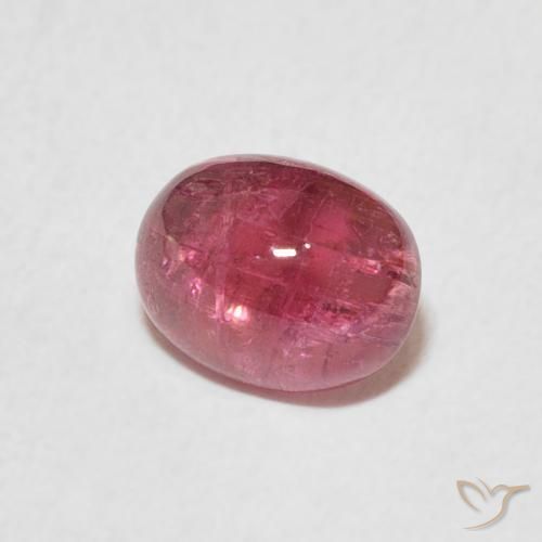 1.29 ct Red Tourmaline Stone, Natural Tourmaline in Oval Cabochon Shape for Sale