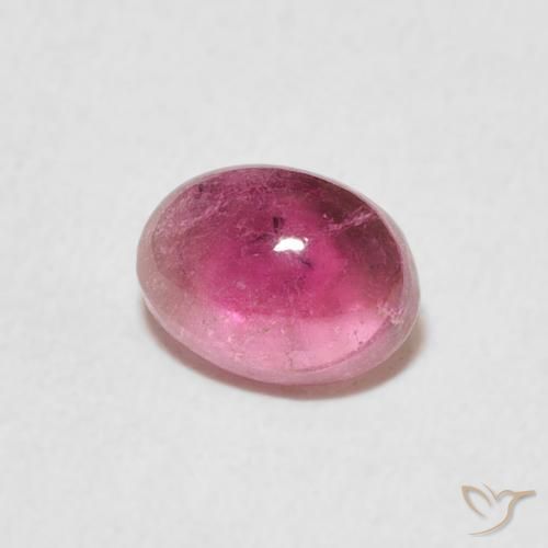 0.95 ct Purple Tourmaline Stone, Natural Tourmaline in Oval Cabochon Shape for Sale