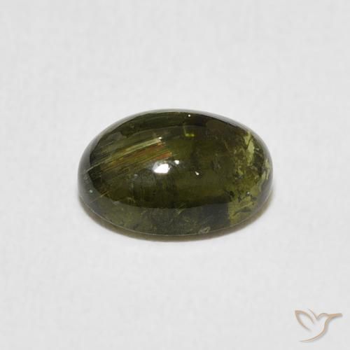 Tourmaline Gemstone in 8 x 6 mm (calibrated) Size for Sale, Tourmaline Stone in Brownish Green Color