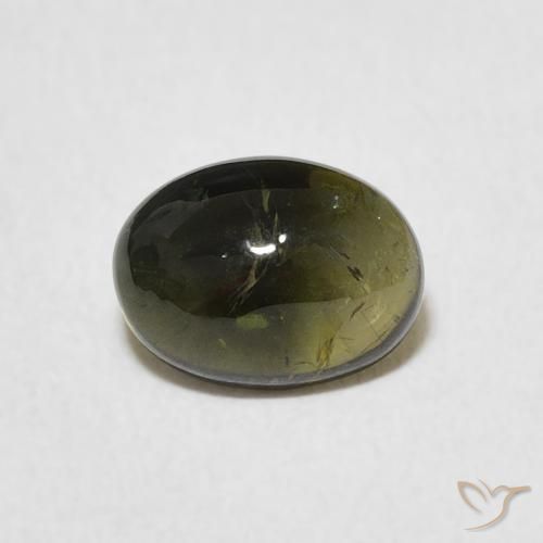 1.50ct Natural Dark Green Tourmaline, Oval, Transparent
