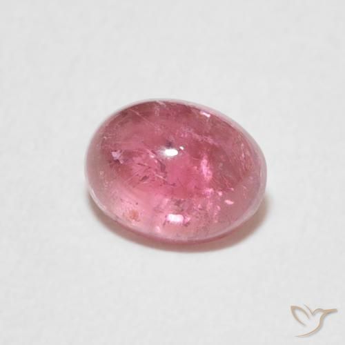 0.86 ct Pink Tourmaline Stone, Natural Tourmaline in Oval Cabochon Shape for Sale