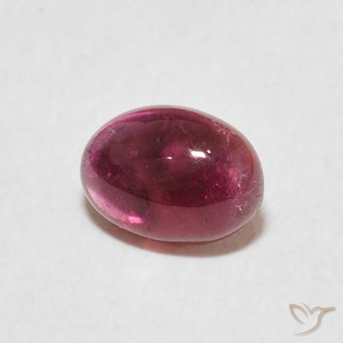 0.76 ct Pink Tourmaline Stone, Natural Tourmaline in Oval Cabochon Shape for Sale
