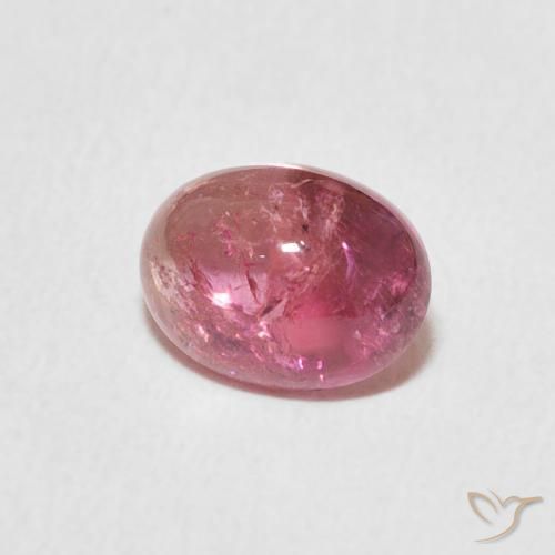 1.35 ct Pink Tourmaline Stone, Natural Tourmaline in Oval Cabochon Shape for Sale
