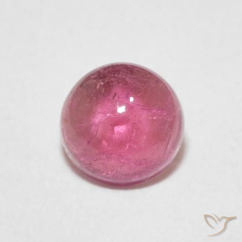 0.90ct Natural Medium Pink Tourmaline, Round, Transparent