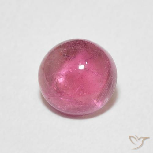 0.90 ct Pink Tourmaline Stone, Natural Tourmaline in Round Cabochon Shape for Sale