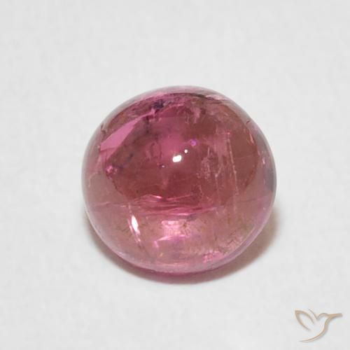 1.18ct Natural Deep Hot Pink Tourmaline, Round, Transparent