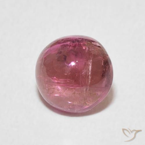 1.18 ct Pink Tourmaline Stone, Natural Tourmaline in Round Cabochon Shape for Sale