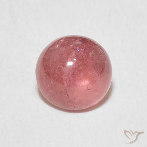 0.94ct Natural Deep Orange Pink Tourmaline, Round, Transparent