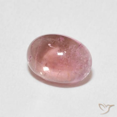 1.32 ct Pink Tourmaline Stone, Natural Tourmaline in Oval Cabochon Shape for Sale