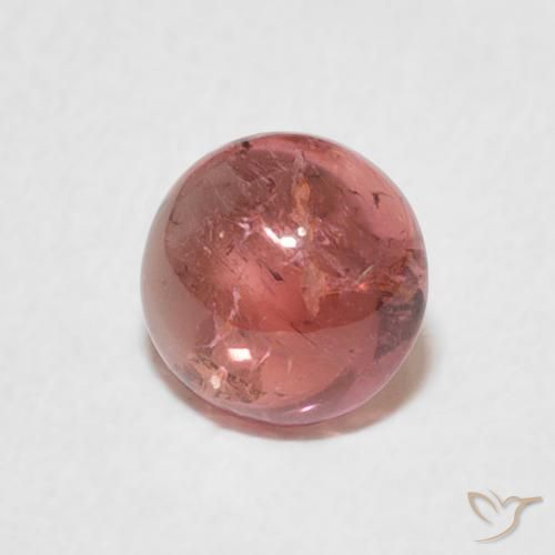 0.93 ct Pink Tourmaline Stone, Natural Tourmaline in Round Cabochon Shape for Sale