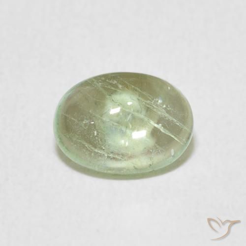 1.06ct Natural Pale Yellowish Green Tourmaline, Oval, Transparent