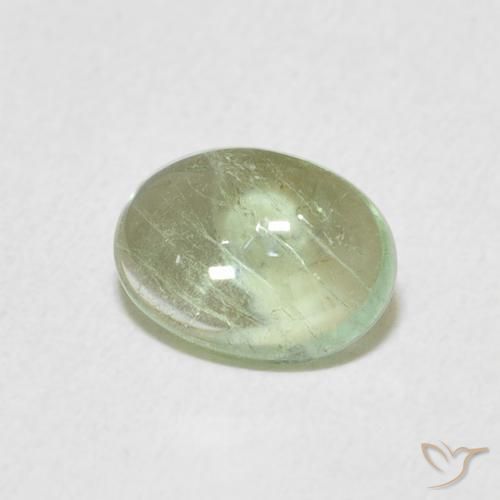 1.06 ct Green Tourmaline Stone, Natural Tourmaline in Oval Cabochon Shape for Sale