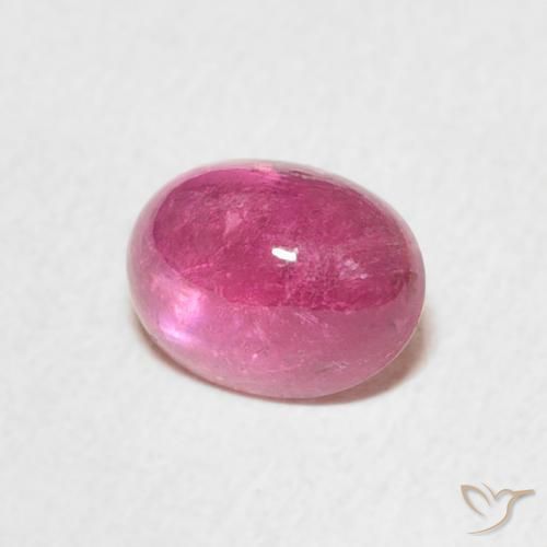 1.53 ct Pink Tourmaline Stone, Natural Tourmaline in Oval Cabochon Shape for Sale