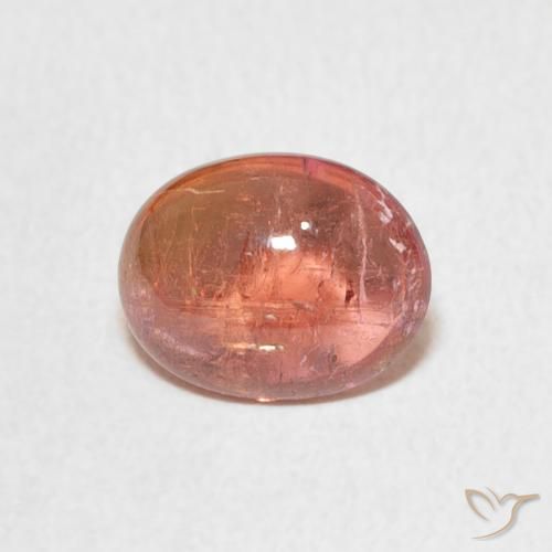 1.90ct Natural Orangish Pink Tourmaline, Oval, Transparent