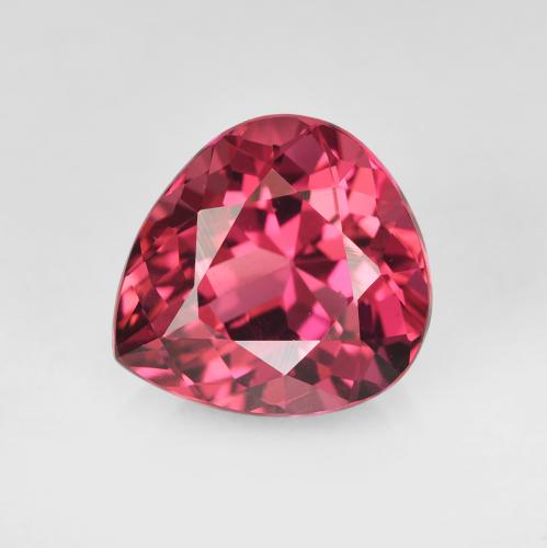 1.80 ct Red Tourmaline Gemstone, Tourmaline Gem in Pear Facet Shape for Sale.