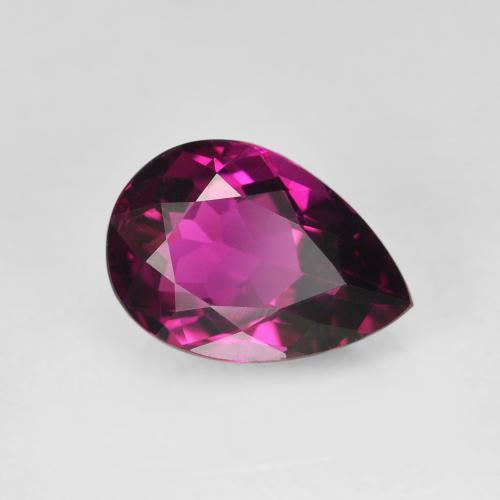 1.54 ct Purple Tourmaline Gemstone, Tourmaline Gem in Pear Facet Shape for Sale.