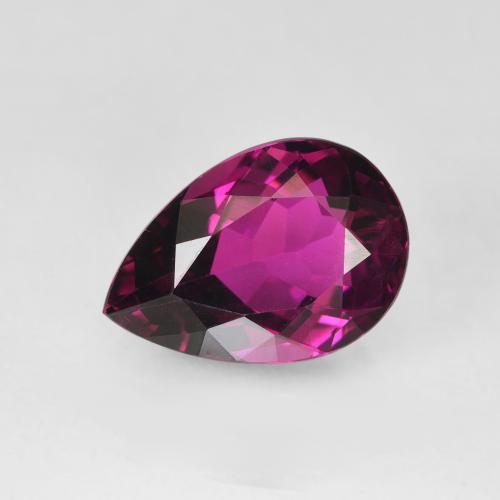 1.54 ct Purple Tourmaline Stone, Natural Tourmaline in Pear Facet Shape for Sale