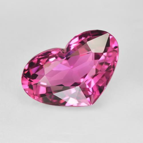 4.15 ct Purple Tourmaline Stone, Natural Tourmaline in Heart Facet Shape for Sale