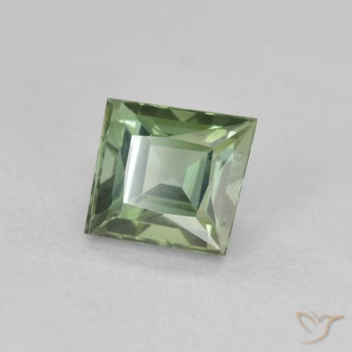 1.58 ct Green Tourmaline Stone, Natural Tourmaline in Rhomb Facet Shape for Sale