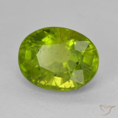 6.78 ct Green Tourmaline Stone, Natural Tourmaline in Oval Facet Shape for Sale