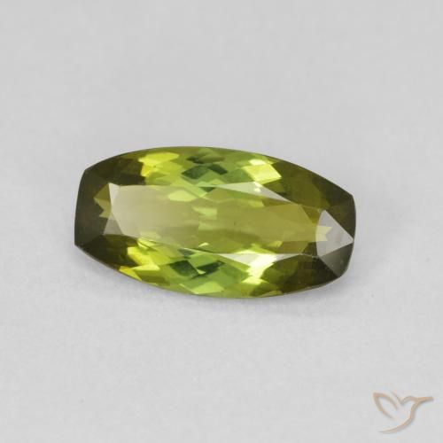 1.34 ct Green Tourmaline Stone, Natural Tourmaline in Cushion-Cut Shape for Sale