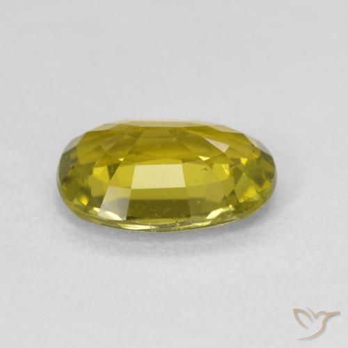 Tourmaline Gemstone in 10 x 7 mm (calibrated) Size for Sale, Tourmaline Stone in Yellowish Green Color