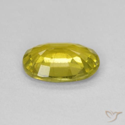Tourmaline Gemstone in 10.5 x 7.4 mm Size for Sale, Tourmaline Stone in Medium Yellow Color