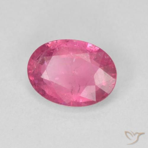 1.48 ct Pink Tourmaline Stone, Natural Tourmaline in Oval Facet Shape for Sale