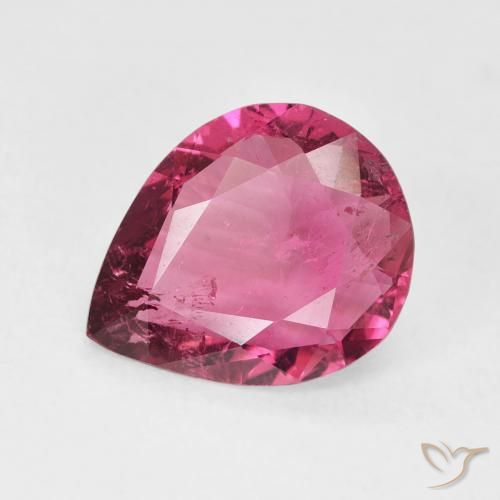 3.02ct Natural Dark Pink Tourmaline, Pear Shape, VS