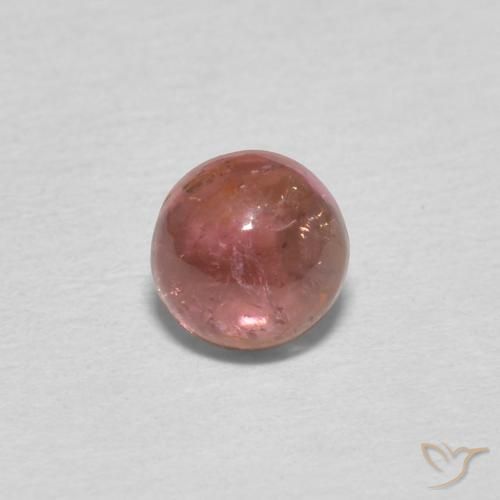 0.59ct Natural Reddish Pink Tourmaline, Round, Transparent
