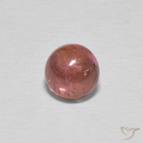 0.59 ct Pink Tourmaline Stone, Natural Tourmaline in Round Cabochon Shape for Sale
