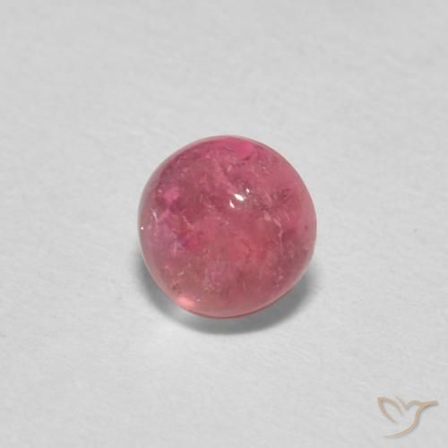0.62 ct Pink Tourmaline Stone, Natural Tourmaline in Round Cabochon Shape for Sale
