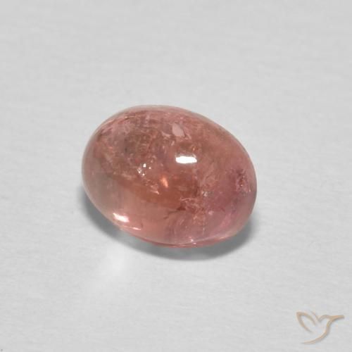 0.81 ct Pink Tourmaline Stone, Natural Tourmaline in Oval Cabochon Shape for Sale