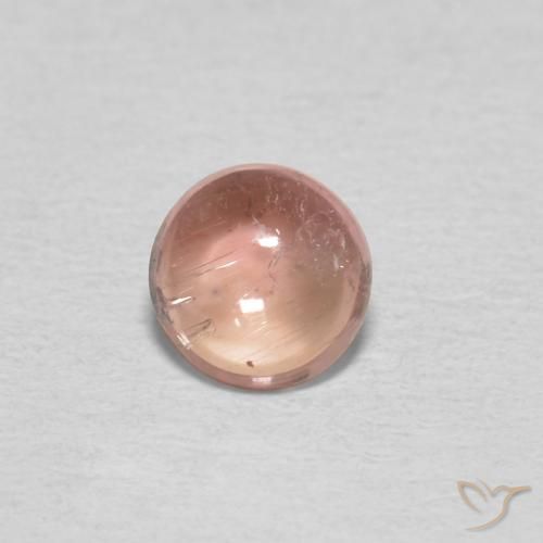 0.50ct Natural Salmon Pink Tourmaline, Round, Transparent