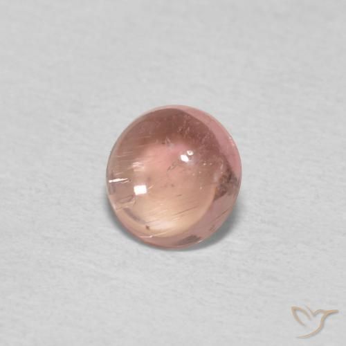 0.50 ct Pink Tourmaline Stone, Natural Tourmaline in Round Cabochon Shape for Sale