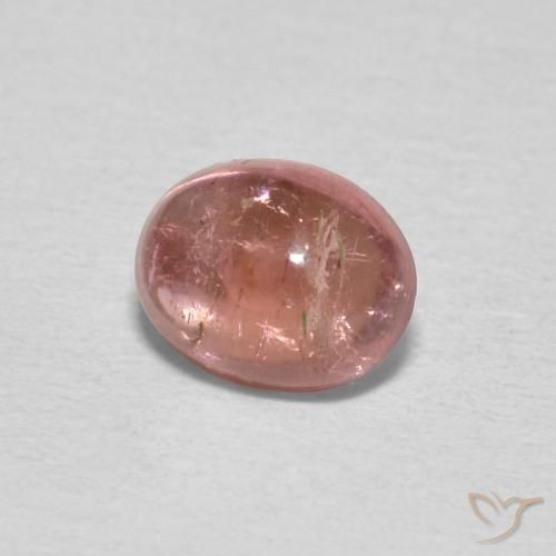 0.83 ct Pink Tourmaline Stone, Natural Tourmaline in Oval Cabochon Shape for Sale